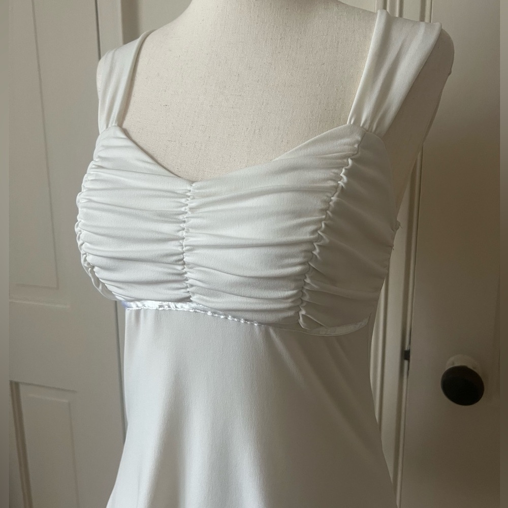 I.N. San Francisco Off-White Babydoll Tank Top